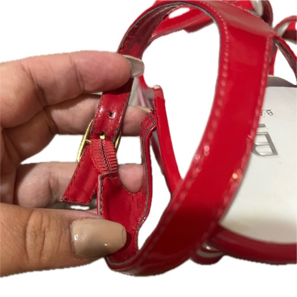 Bakers Stylish Red and Black Wedge Sandals, Size 8M - Picture 8 of 15